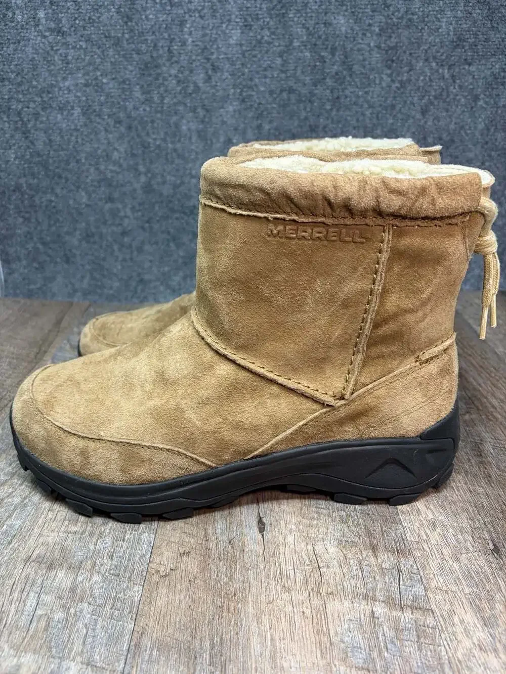 Merrell Men's J004559W Suede Faux Fur Lined Winter Boots Size M- 10.5W-New-WOB
